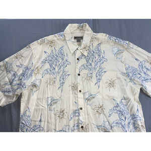 Sportif Short Sleeve Button Front Cotton-Rayon Hawaiian Shirt. Men's 2XL, GUC!!